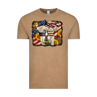 Vintage Coffee 4th of july llama Vintage Tee - LillyAllenDesigns