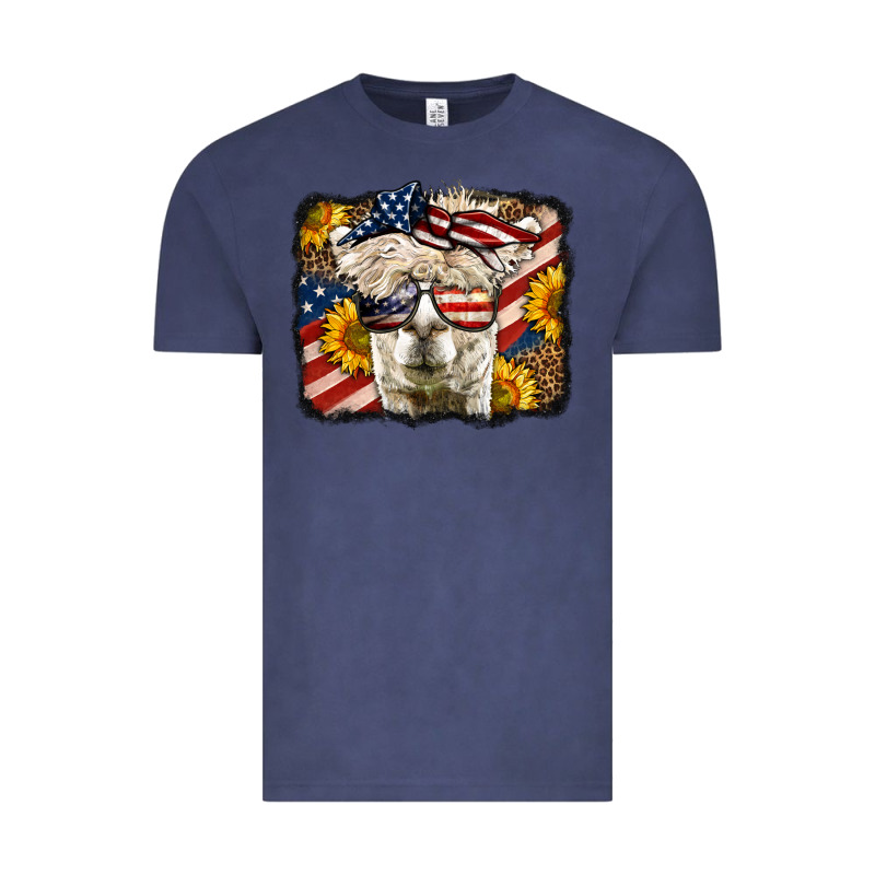 4th Of July Llama Vintage Tee by LillyAllenDesigns | Teevron