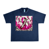 Navy breast cancer american football ribbon Urban Heavy Tee - NancyCooperArtShop