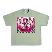 Oil Green breast cancer american football ribbon Urban Heavy Tee - NancyCooperArtShop
