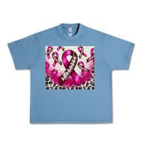 Pebble Blue breast cancer american football ribbon Urban Heavy Tee - NancyCooperArtShop