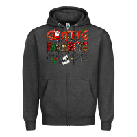 Charcoal Heather santa's favorite family advocate Zipper Hoodie - LillyAllenDesigns
