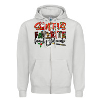 Dove Grey santa's favorite family advocate Zipper Hoodie - LillyAllenDesigns