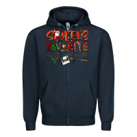 Navy santa's favorite family advocate Zipper Hoodie - LillyAllenDesigns