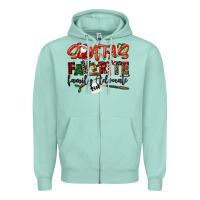 Seafoam santa's favorite family advocate Zipper Hoodie - LillyAllenDesigns
