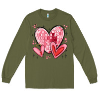 Army Green valentines hearts Long Sleeve Tee - MaliasSmallBusiness