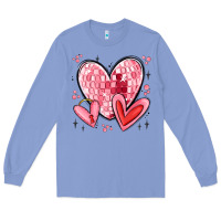 Colony Blue valentines hearts Long Sleeve Tee - MaliasSmallBusiness