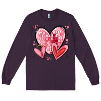 Plum valentines hearts Long Sleeve Tee - MaliasSmallBusiness