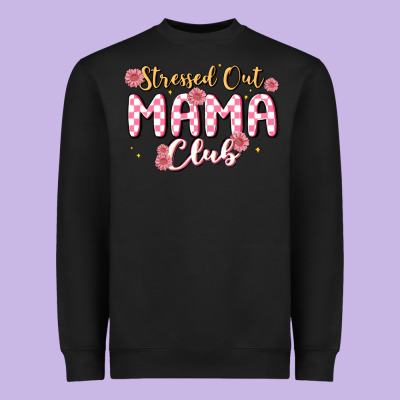 Stressed Out Mama Club Heavyweight Sweatshirt Designed By Maliassmallbusiness
