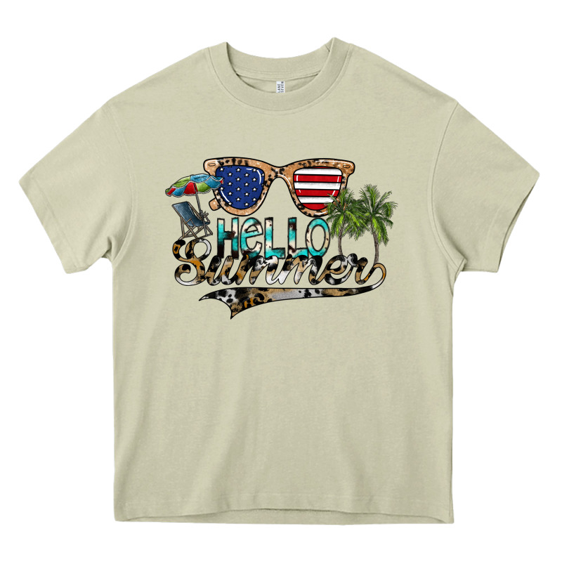 Hello Summer Heavy Core Tee by SublimationCraftShop | Teevron