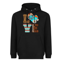 Black American Football love and helmet Heavyweight Hoodie - NancyCooperArtShop