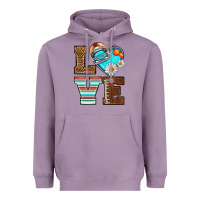 Lavender American Football love and helmet Heavyweight Hoodie - NancyCooperArtShop