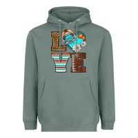 Sage American Football love and helmet Heavyweight Hoodie - NancyCooperArtShop