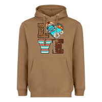 Toasted Coconut American Football love and helmet Heavyweight Hoodie - NancyCooperArtShop