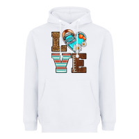 White American Football love and helmet Heavyweight Hoodie - NancyCooperArtShop