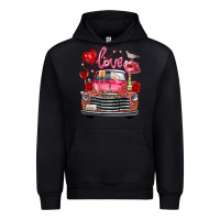Black Western Valentines Day Truck Love Bird Letter Urban Hoodie - FaDigitalArtStudio