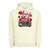 Pigment Pistachio Western Valentines Day Truck Love Bird Letter Urban Hoodie - FaDigitalArtStudio