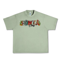 Oil Green western christmas santa claus sunflowers and cactus Urban Heavy Tee - Jasminsmagicworld