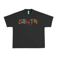 Pigment Black western christmas santa claus sunflowers and cactus Urban Heavy Tee - Jasminsmagicworld
