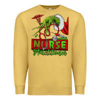 Antique Gold Christmas Character Nurse Premium Sweatshirt - NancyCooperArtShop