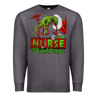 Charcoal Heather Christmas Character Nurse Premium Sweatshirt - NancyCooperArtShop