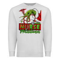 Dove Grey Christmas Character Nurse Premium Sweatshirt - NancyCooperArtShop