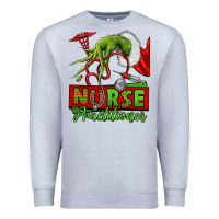 Heather Grey Christmas Character Nurse Premium Sweatshirt - NancyCooperArtShop