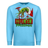 Ocean Blue Christmas Character Nurse Premium Sweatshirt - NancyCooperArtShop
