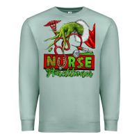 Seafoam Christmas Character Nurse Premium Sweatshirt - NancyCooperArtShop