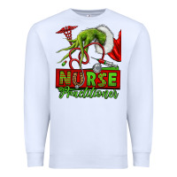 White Christmas Character Nurse Premium Sweatshirt - NancyCooperArtShop
