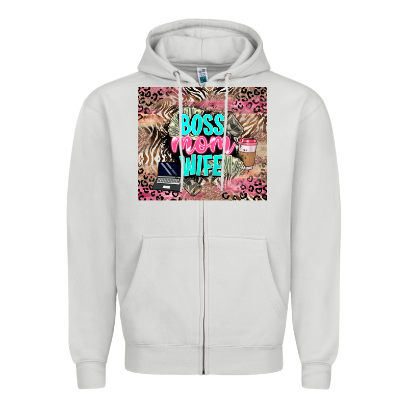 Boss Mom Wife Zipper Hoodie by LillyAllenDesigns | Teevron