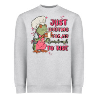 Heather Grey waiting for my sourdough to rise Heavyweight Sweatshirt - MaliasSmallBusiness