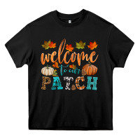 Black welcome to our patch Heavy Core Tee - HRA Design Shop