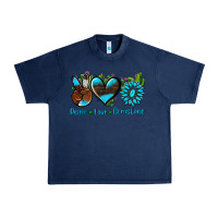 Navy peace love  gemstone Urban Heavy Tee - AdoDesignShop