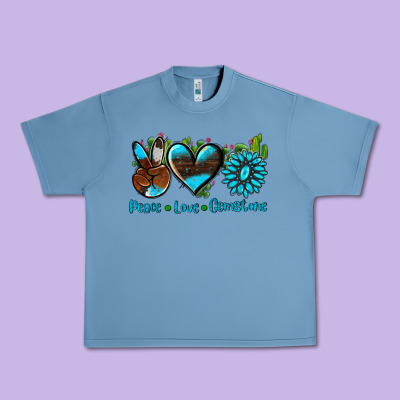 Peace Love  Gemstone Urban Heavy Tee Designed By Adodesignshop