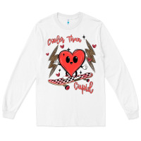 White cooler than cupid Long Sleeve Tee - MaliasSmallBusiness