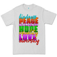 Dove Grey kindness peace inclusion hope equality love diversity Premium Tee - HRA Design Shop