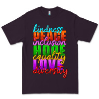 Plum kindness peace inclusion hope equality love diversity Premium Tee - HRA Design Shop