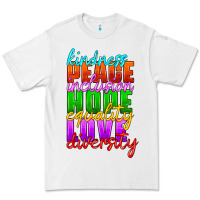 White kindness peace inclusion hope equality love diversity Premium Tee - HRA Design Shop