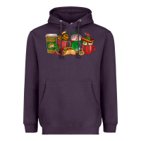 Plum Tacos Coffee Cups Heavyweight Hoodie - texasbilliewilder