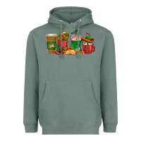 Sage Tacos Coffee Cups Heavyweight Hoodie - texasbilliewilder