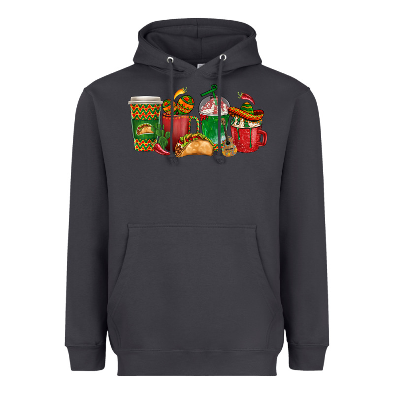Tacos Coffee Cups Heavyweight Hoodie by texasbilliewilder | Teevron