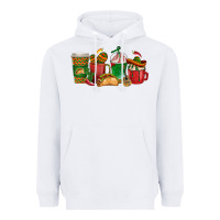White Tacos Coffee Cups Heavyweight Hoodie - texasbilliewilder