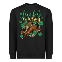 Black lucky cowboy Heavyweight Sweatshirt - MaliasSmallBusiness