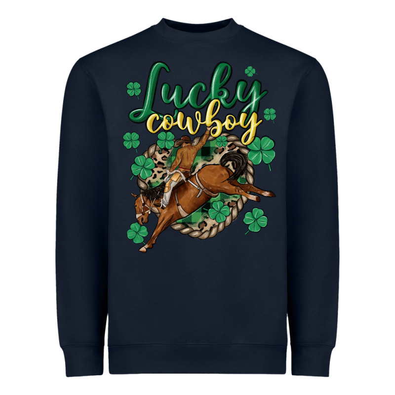Lucky Cowboy Heavyweight Sweatshirt by MaliasSmallBusiness | Teevron