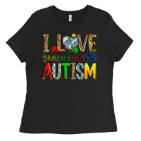 Black i love someone with autism Ladies Tee - Zillion Design Studio