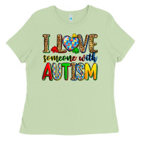 Matcha i love someone with autism Ladies Tee - Zillion Design Studio