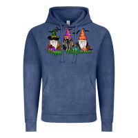 Vintage Denim Happy Halloween Gnome Pumpkin Vintage Hoodie - RanaPortraitStore