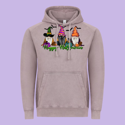 Happy Halloween Gnome Pumpkin Vintage Hoodie Designed By Ranaportraitstore