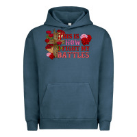 Pigment Midnight Navy This is how i fight my battles Valentine's Day Urban Hoodie - FaDigitalArtStudio
